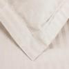 Superior 100% Egyptian Cotton 300 Thread Count Striped Duvet Cover Set, Sateen Weave, 1 Duvet Cover with Button Closure, 1 Pillow Sham, Lightweight Bedding, King/California King, Hunter Green(Ivory)