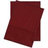 Superior 100% Egyptian Cotton 300 Thread Count Striped Duvet Cover Set, Sateen Weave, 1 Duvet Cover with Button Closure, 1 Pillow Sham, Lightweight Bedding, King/California King, Hunter Green(Burgundy – Z)