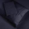 Superior 100% Egyptian Cotton 300 Thread Count Striped Duvet Cover Set, Sateen Weave, 1 Duvet Cover with Button Closure, 1 Pillow Sham, Lightweight Bedding, King/California King, Hunter Green(Navy Blue – Z)