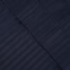 Superior 100% Egyptian Cotton 300 Thread Count Striped Duvet Cover Set, Sateen Weave, 1 Duvet Cover with Button Closure, 1 Pillow Sham, Lightweight Bedding, King/California King, Hunter Green(Navy Blue – Z)