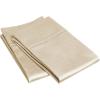 Superior 100% Egyptian Cotton 400 Thread Count Solid 2-Piece Pillowcase Set, Standard, Grey(Cream)