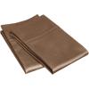 Superior 100% Egyptian Cotton 400 Thread Count Solid 2-Piece Pillowcase Set, Standard, Taupe