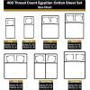 Superior 400 Thread Count Egyptian Cotton Material Sheets, Modern Solid Deep Pocket Soft Bed Sheet Set, Includes: One Flat Sheet, Two Fitted Sheet and Two Pillowcases, Split King, Burgundy(Gray)