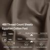 Superior 400 Thread Count Egyptian Cotton Material Sheets, Modern Solid Deep Pocket Soft Bed Sheet Set, Includes: One Flat Sheet, Two Fitted Sheet and Two Pillowcases, Split King, Burgundy(Gray)