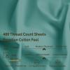 Superior 400 Thread Count Egyptian Cotton Material Sheets, Modern Solid Deep Pocket Soft Bed Sheet Set, Includes: One Flat Sheet, Two Fitted Sheet and Two Pillowcases, Split King, Burgundy(Teal)