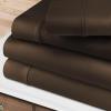 Superior 400 Thread Count Egyptian Cotton Material Sheets, Modern Solid Deep Pocket Soft Bed Sheet Set, Includes: One Flat Sheet, Two Fitted Sheet and Two Pillowcases, Split King, Burgundy(Mocha)