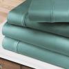Superior 400 Thread Count Egyptian Cotton Material Sheets, Modern Solid Deep Pocket Soft Bed Sheet Set, Includes: One Flat Sheet, Two Fitted Sheet and Two Pillowcases, Split King, Burgundy(Teal)