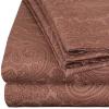 Superior 600 Thread Count Cotton Blend Bed Sheet Set, Includes 1 Fully Elastic Deep Pocket Fitted Sheet, 1 Flat Sheet, 2 Pillowcases, Sateen Weave, Queen, Sage(Chocolate)