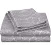 Superior 600 Thread Count Cotton Blend Bed Sheet Set, Includes 1 Fully Elastic Deep Pocket Fitted Sheet, 1 Flat Sheet, 2 Pillowcases, Sateen Weave, Queen, Sage(Dark Grey)