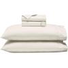 Superior 600 Thread Count Cotton Blend Bed Sheet Set, Includes 1 Fully Elastic Deep Pocket Fitted Sheet, 1 Flat Sheet, 2 Pillowcases, Sateen Weave, Queen, Sage(Ivory)