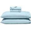 Superior 600 Thread Count Cotton Blend Bed Sheet Set, Includes 1 Fully Elastic Deep Pocket Fitted Sheet, 1 Flat Sheet, 2 Pillowcases, Sateen Weave, Queen, Sage(Blue)