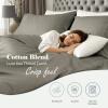 Superior 600 Thread Count Cotton Blend Bed Sheet Set, Includes 1 Fully Elastic Deep Pocket Fitted Sheet, 1 Flat Sheet, 2 Pillowcases, Sateen Weave, Queen, Sage(Grey)