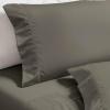 Superior 600 Thread Count Cotton Blend Bed Sheet Set, Includes 1 Fully Elastic Deep Pocket Fitted Sheet, 1 Flat Sheet, 2 Pillowcases, Sateen Weave, Queen, Sage(Grey)