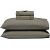 Superior 600 Thread Count Cotton Blend Bed Sheet Set, Includes 1 Fully Elastic Deep Pocket Fitted Sheet, 1 Flat Sheet, 2 Pillowcases, Sateen Weave, Queen, Sage(Grey)