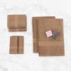 Superior 6-Piece Cotton Assorted Towel Set, Includes 2 Face/Washcloths, 2 Hand, and 2 Bath Towels, Home, Bathroom, Guest Bath Essentials, Quick Dry, Absorbent, Franklin Collection, Latte(Latte)