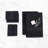 Superior 6-Piece Cotton Assorted Towel Set, Includes 2 Face/Washcloths, 2 Hand, and 2 Bath Towels, Home, Bathroom, Guest Bath Essentials, Quick Dry, Absorbent, Franklin Collection, Latte(Black)