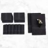 Superior Bath Towels Set 12 Piece, 100% Cotton Highly Absorbent Quick Drying Towels, Premium Towels for Hotel, Washcloths Bathroom 6 Face Towels 4 Hand Towels 2 Bath Towels, Franklin Collection, Ivory(Black)