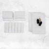Superior Bath Towels Set 12 Piece, 100% Cotton Highly Absorbent Quick Drying Towels, Premium Towels for Hotel, Washcloths Bathroom 6 Face Towels 4 Hand Towels 2 Bath Towels, Franklin Collection, Ivory(White)