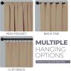 Superior Blackout Curtains, Room Darkening, Bedroom, Drapes, Kitchen, Living Room Window Accents, Sun Blocking, Thermal, 2 Pack, Solid Blackout Back Tab Curtains, Set of 2, 26″ x 84″, Smokey Ash
