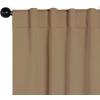 Superior Blackout Curtains, Room Darkening, Bedroom, Drapes, Kitchen, Living Room Window Accents, Sun Blocking, Thermal, 2 Pack, Solid Blackout Back Tab Curtains, Set of 2, 26″ x 84″, Smokey Ash