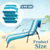 Superior Cabana Cotton Lounge Chair Cover, Outdoor Towel/Chaise Furniture Covers, Terry Cloth, Beach, Spa, Swim Accessories, Pool Chair Cover, Soft, Quick Drying, 32″ x 102″, Light Grey(Turquoise)