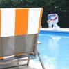 Superior Cabana Cotton Lounge Chair Cover, Outdoor Towel/Chaise Furniture Covers, Terry Cloth, Beach, Spa, Swim Accessories, Pool Chair Cover, Soft, Quick Drying, 32″ x 102″, Light Grey(Orange)