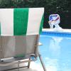 Superior Cabana Cotton Lounge Chair Cover, Outdoor Towel/Chaise Furniture Covers, Terry Cloth, Beach, Spa, Swim Accessories, Pool Chair Cover, Soft, Quick Drying, 32″ x 102″, Light Grey(Green)