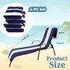 Superior Cabana Cotton Lounge Chair Cover, Outdoor Towel/Chaise Furniture Covers, Terry Cloth, Beach, Spa, Swim Accessories, Pool Chair Cover, Soft, Quick Drying, 32″ x 102″, Light Grey(Blue)