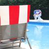 Superior Cabana Cotton Lounge Chair Cover, Outdoor Towel/Chaise Furniture Covers, Terry Cloth, Beach, Spa, Swim Accessories, Pool Chair Cover, Soft, Quick Drying, 32″ x 102″, Light Grey(Red)