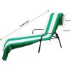 Superior Cabana Cotton Lounge Chair Cover, Outdoor Towel/Chaise Furniture Covers, Terry Cloth, Beach, Spa, Swim Accessories, Pool Chair Cover, Soft, Quick Drying, 32″ x 102″, Light Grey(Green)