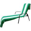 Superior Cabana Cotton Lounge Chair Cover, Outdoor Towel/Chaise Furniture Covers, Terry Cloth, Beach, Spa, Swim Accessories, Pool Chair Cover, Soft, Quick Drying, 32″ x 102″, Light Grey(Green)