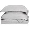 Superior Combed Cotton, 300 Thread Count 2 Piece Soft and Smooth Duvet Cover Set, Twin, Pumpkin(Light Grey)