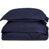 Superior Combed Cotton, 300 Thread Count 2 Piece Soft and Smooth Duvet Cover Set, Twin, Pumpkin(Navy Blue)