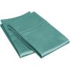 Superior Combed Cotton, 300 Thread Count Soft and Smooth 2 Piece Pillowcases, Standard, Solid Tan(Teal)