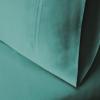 Superior Combed Cotton, 300 Thread Count Soft and Smooth 2 Piece Pillowcases, Standard, Solid Tan(Teal)
