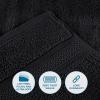 Superior Cotton Chevron 6 Piece Assorted Towel Set, Zero Twist, Quick Dry, Home Essentials, Shower, Spa, Luxury Plush Soft Absorbent Towels, Includes 2 Bath, 2 Hand, 2 Washcloth/Face Towels, Black