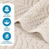 Superior Cotton Chevron 6 Piece Assorted Towel Set, Zero Twist, Quick Dry, Home Essentials, Shower, Spa, Luxury Plush Soft Absorbent Towels, Includes 2 Bath, 2 Hand, 2 Washcloth/Face Towels, Ivory