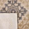 Superior Diamond Floral Medallion Cotton-Polyester Blend Geometric Indoor Area Rugs for Bedrooms, Livingroom, Hallways, Cream-Ivory, 2′ x 3′