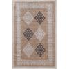 Superior Diamond Floral Medallion Cotton-Polyester Blend Geometric Indoor Area Rugs for Bedrooms, Livingroom, Hallways, Cream-Ivory, 2′ x 3′