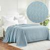 Superior Diamond Weave All-Season Cotton Blanket, Cover for Home, Couch, Bed, Soft, Warm Blankets, Boho Aesthetic, Comfy, Cozy, and Cute Covers, Decorative Bedding Essentials, California King, Aqua(Aqua)