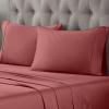Superior Egyptian Cotton 400 Thread Count Bed Sheet Set, 1 Elastic Deep Pocket Fitted Sheet, 1 Flat Sheet, 1 Pillowcase, Soft Bedding, Luxury Sheets, Sateen Weave, Twin Size, White(Blush)