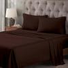Superior Egyptian Cotton 400 Thread Count Bed Sheet Set, 1 Elastic Deep Pocket Fitted Sheet, 1 Flat Sheet, 1 Pillowcase, Soft Bedding, Luxury Sheets, Sateen Weave, Twin Size, White(Mocha)