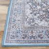 Superior Indoor Area Rug, Cotton Backing, Classic Floral Medallion Rugs for Kitchen Floors, Office, Soft Floor Cover, Modern Home Decor, Fiorella Collection, 5′ 7″ x 8′ 9″, Azure