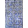 Superior Indoor Area Rug, Modern Floor Decor for Living, Family, Dining Room, Kitchen, Office Floors, Geometric Diamond Rugs, Cotton Backing, Ren Collection, 7′ 6″ x 9′ 6″, Sapphire Blue(Sapphire Blue)
