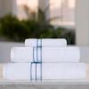 Superior Turkish Cotton Ultra-Plush 3-Piece Towel Set, Ideal for Master Bath, Guest Bathroom, Fast Drying, Shower, Spa, Face/Washcloths, Hand, Bath Towels, Absorbent, Home Basics, Light Blue