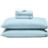 SUPERIOR Cotton Blend Bed Sheet Set, Italian Paisley Design, Includes 1 Fully Elastic Deep Pocket Fitted Sheet, 1 Flat Sheet, 2 Pillowcases, Sateen Weave, California King, Blue