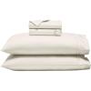 SUPERIOR Cotton Blend Bed Sheet Set, Italian Paisley Design, Includes 1 Fully Elastic Deep Pocket Fitted Sheet, 1 Flat Sheet, 2 Pillowcases, Sateen Weave, Full, Grey(Ivory)