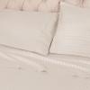 Superior 100% Egyptian Cotton 300 Thread Count Striped Duvet Cover Set, Sateen Weave, 1 Duvet Cover with Button Closure, 1 Pillow Sham, Lightweight Bedding, King/California King, Hunter Green(Ivory – Z)