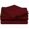Superior 100% Premium Combed Cotton, Deep-Fitting Pocket Soft and Smooth 3 Piece Sheet and Pillowcase Cover Set, Twin XL – Light Blue(Burgundy)
