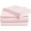 Superior 100% Premium Combed Cotton, Deep-Fitting Pocket Soft and Smooth 3 Piece Sheet and Pillowcase Cover Set, Twin XL – Light Blue(Pink)